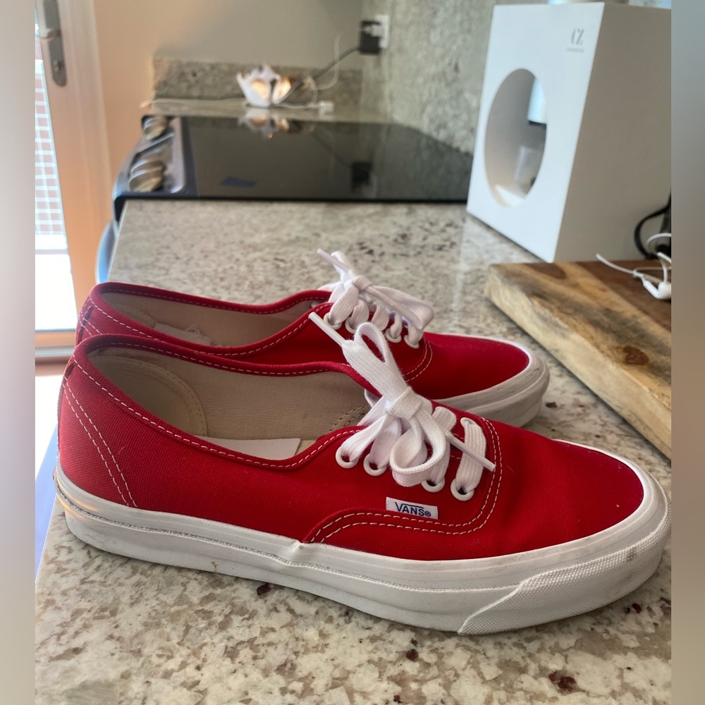 Red Vans lightly worn